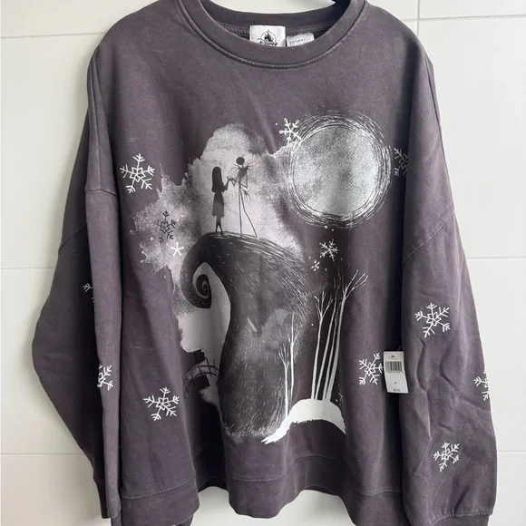Disney Parks Black The Nightmare Before Christmas Sweatshirt–XL NWT Comfy Vibe - Picture 1 of 6